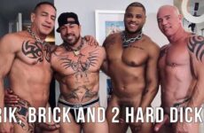 Rik, Brick and 2 Hard Dicks – Rik Ramm, Brick Dozer, RC and Digger fuck
