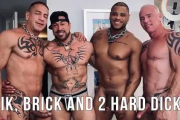 Rik, Brick and 2 Hard Dicks – Rik Ramm, Brick Dozer, RC and Digger fuck