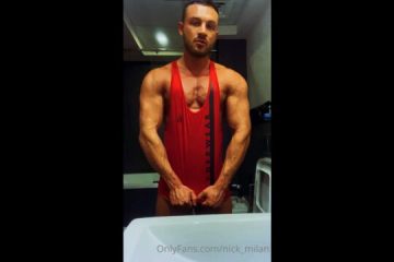 Showing off my muscles after a workout Nick Milan nick_milan