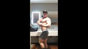 Flexing in the gym locker room OfficialCollinSimpson