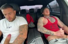 Andy Lee (AndyLeeXXX) and Big Liam (BigLiamXXX) jerk off together in the car - JustTheGays.com - Stream the newest and hottest gay videos for free from your favorite performers from OnlyFans, Just for Fans, and 4myfans