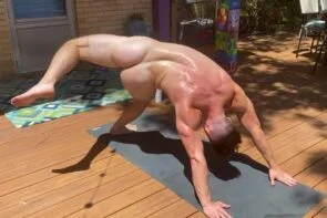 Doing some more naked yoga Nick Sandell