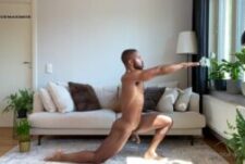 Doing some naked yoga – Titanius Maximus