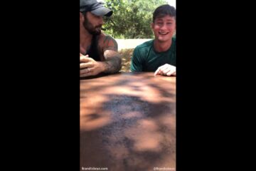 Jordan makes Troy jerk off under the picnic table TroyxBrandt