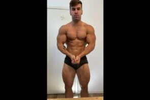 Showing off my muscles - Jake Burton (JakeBurtonOfficial) - JustTheGays.com - Stream the newest and hottest gay videos for free from your favorite performers from OnlyFans, Just for Fans, and 4myfans