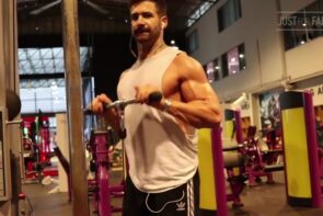 Working out hard at the gym Brett King