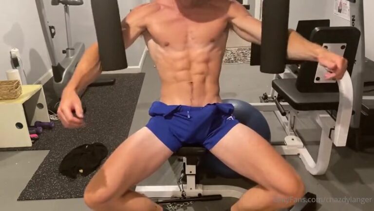 Working out with a hard cock Chaz Dylanger