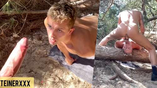 Cedric Dreamer and Sam Steiner (Samt_MDT) - throat fuck in the woods - JustTheGays.com - Stream the newest and hottest gay videos for free from your favorite performers from OnlyFans, Just for Fans, and 4myfans