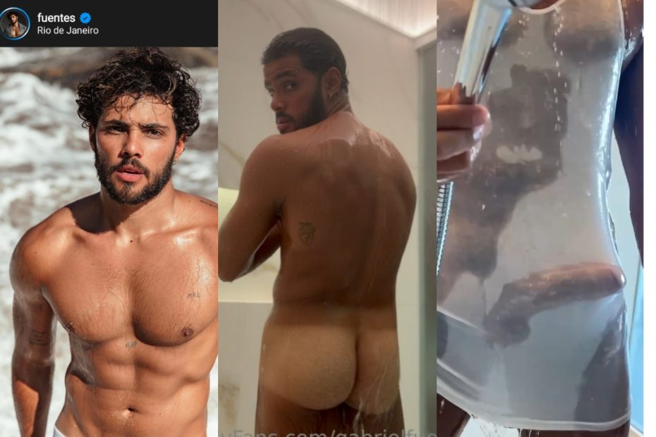 Brazilian actor GabrielFuentes shows off his hard dick in the shower - JustTheGays.com - Stream the newest and hottest gay videos for free from your favorite performers from OnlyFans, Just for Fans, and 4myfans
