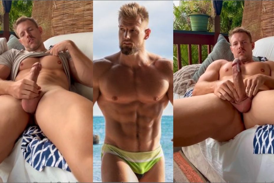 Adonis jerks off on the porch - JustTheGays.com - Stream the newest and hottest gay videos for free from your favorite performers from OnlyFans, Just for Fans, and 4myfans
