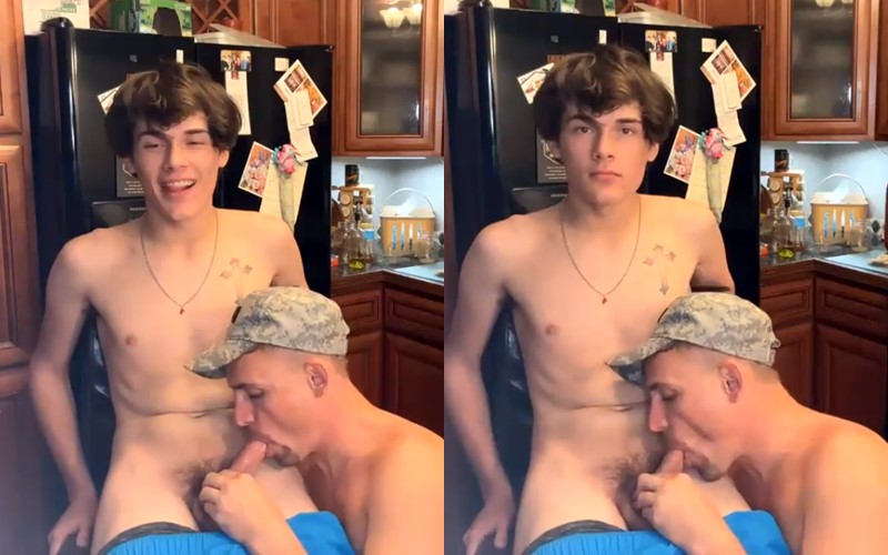 Twink gets sucked in the kitchen by a friend - JustTheGays.com - Stream the newest and hottest gay videos for free from your favorite performers from OnlyFans, Just for Fans, and 4myfans