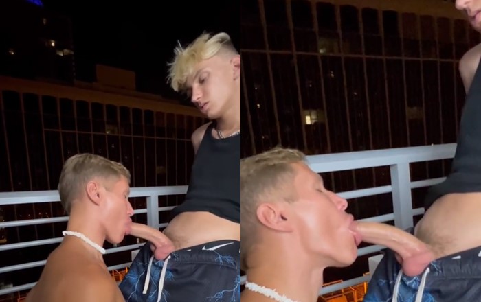 Jvettson – twink blowjob on the balcony