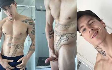 Alec Nysten shows off his body and cock