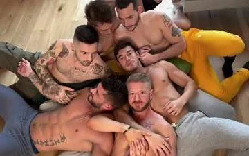 Bareback Orgy 6 Mens - Brett Stidwill, Igor Lucios, Jake Manson, Liam Arnolds, Oliver Hunt, Rick Hard - RFC - JustTheGays.com - Stream the newest and hottest gay videos for free from your favorite performers from OnlyFans, Just for Fans, and 4myfans