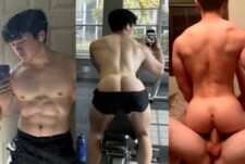 Young fit guy gives up his muscular ass
