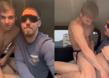 LeviWrangerXXX – fucking and a creampie in the back of the car