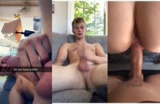 Strawberry Bait – young guy jerks off