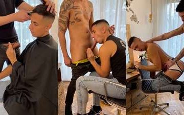 Edu Scot and Axell Argentino fuck during a haircut - JustTheGays.com - Stream the newest and hottest gay videos for free from your favorite performers from OnlyFans, Just for Fans, and 4myfans
