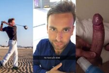 Professional golfer shows off his cock