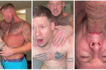 Big muscle guy fucks his bottom