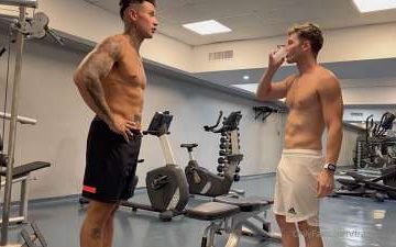 Gian Luca fucks Franco Arias after a workout - JustTheGays.com - Stream the newest and hottest gay videos for free from your favorite performers from OnlyFans, Just for Fans, and 4myfans