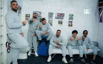 Andy Lee, Ryan Lee, Darren King, Ashley Stanners, Aiden Bane and Frankie Jax – another group suck Andy Lee, Ryan Lee, Darren King, Ashley Stanners, Aiden Bane and Frankie Jax – another group suck