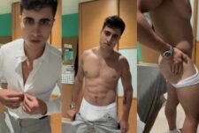 Edgiriland strips and shows off his ass