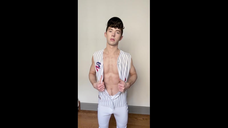 Feeling my body and showing off my jockstrap after baseball practise – Christopher Walsh (chriswthestar)