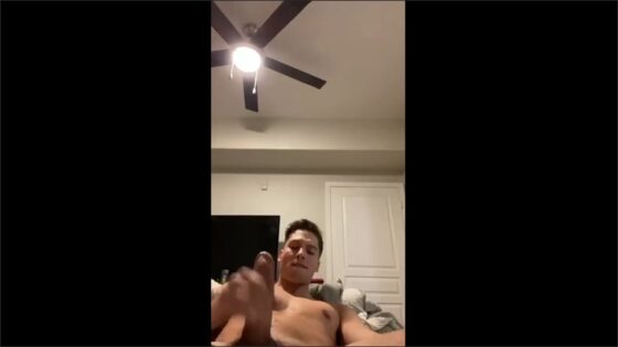 College athlete is vocal while he jerks off