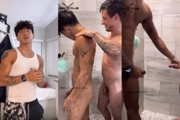 Raxclub - jerking together and kissing in the shower - JustTheGays.com - Stream the newest and hottest gay videos for free from your favorite performers from OnlyFans, Just for Fans, and 4myfans
