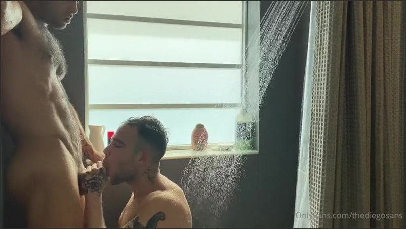 Diego Sans fucks Joseph Castlian in the shower