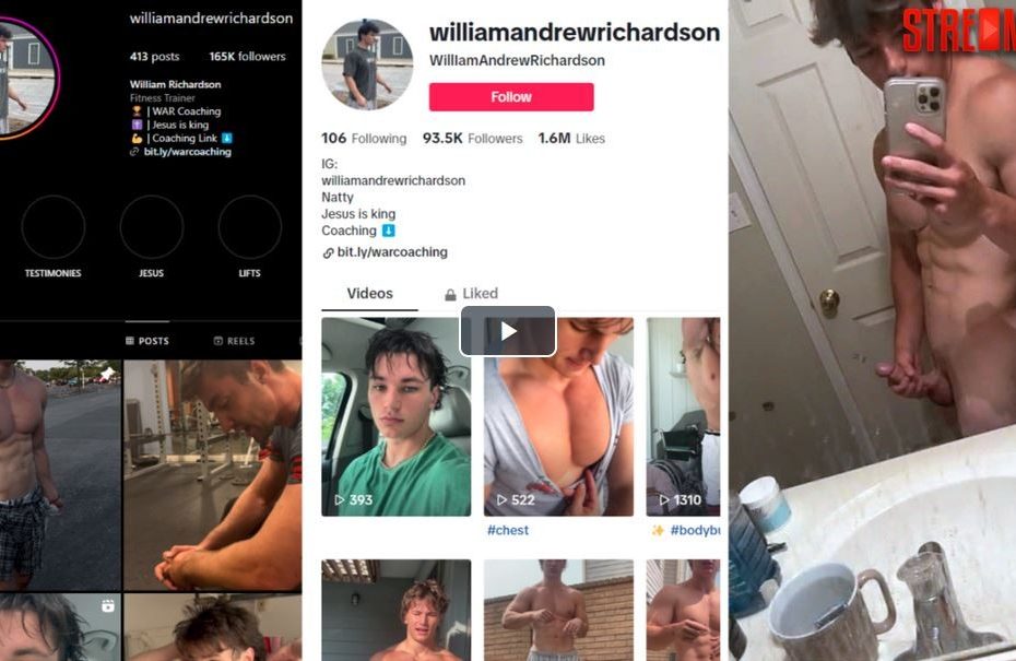 Fitness influencer William Richardson – leaked jerk video
