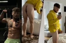 Bhizzi shows off his ass while he jerks off