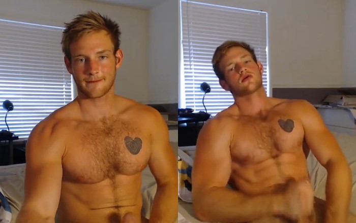 Hot beefy aussie jerks off