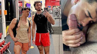Daniel Osgood and Gino Zanetti – back seat blowjob after the gym