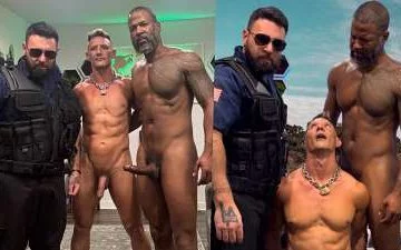 Joe Silver, Jax Thirio and Officer Moose fuck – We Went Streaking And Got Cought