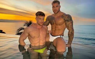 Philippe Soulier (Filou Fitt) fucks Tim James in the hot tub