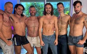 Max Adonis Gangbang – Geo Scar, Cole Connor, Cole McKenna, AIden Tyler, Greg Dixxon and Max Adonis