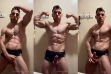 Mario Vertigo (Alex Schaikovsky) flexes and jerks off