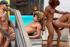 RamonHotxxx and Rael Oliveira flip fuck poolside