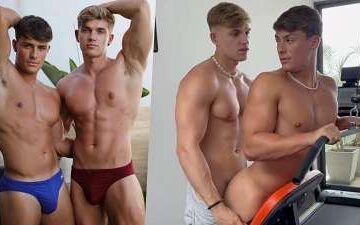 Paul Cassidy pegs Juicy James during a workout – jake_od Paul Cassidy pegs Juicy James during a workout – jake_od
