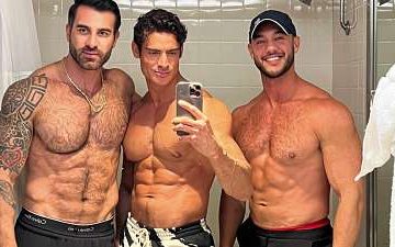 ApolloN31, CallMeMrKent (Marbys Negretti), and KC Jaye (FitnessFreak) have a threesome