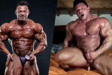 IFBB Pro Bodybuilder Mattia Vecchi Plays With His Dildo – Sexy Muscle Bed