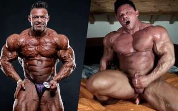 IFBB Pro Bodybuilder Mattia Vecchi Plays With His Dildo – Sexy Muscle Bed