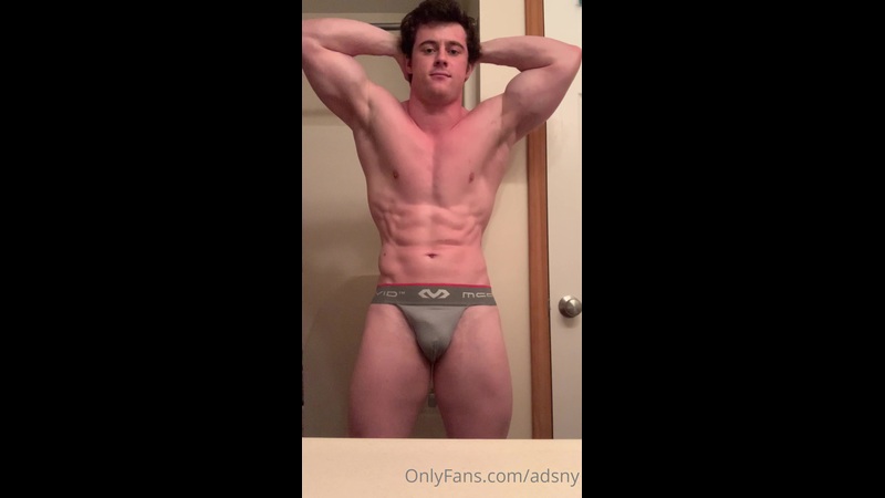 Showing off my muscular body while wearing a jockstrap – Adam Snyder