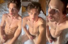 Oklayay jerks his young twink cock