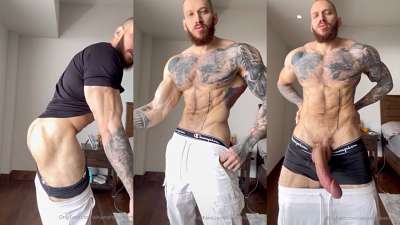 Alejandro Belmont jerks his massive cock