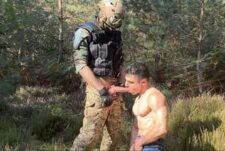 MilitaryGayXXX and Alex S fuck in a clearing