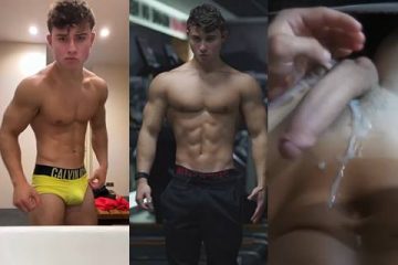 Young bodybuilder masturbation video