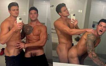 ItsJustParker and Alex fuck in the shower before moving to the bed